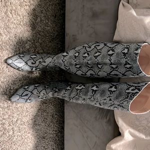Steve Madden snakeskin print boots tall
